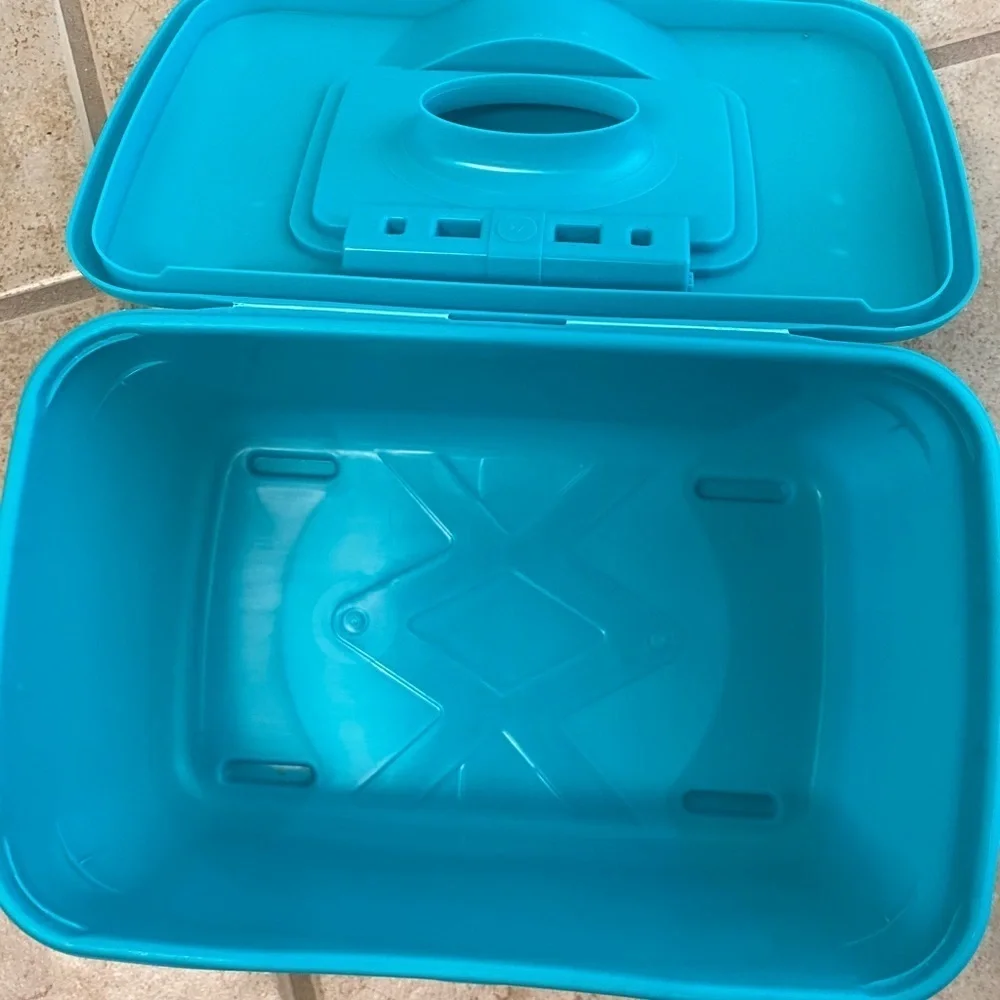 Rare Vintage Pampers Baby Wipes Dispenser Empty Pop Up Green Plastic Container